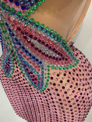 Crystal Embellished Bodycon Mini Dress
