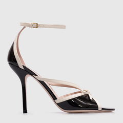Butterfly Knot Ankle Strap Stiletto Heels