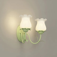 Garden Plant Lantern Green LED Wall Sconce Lights