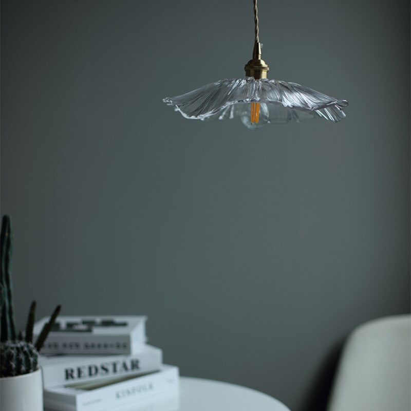 Modern Pendant Flower Glass Hanging Lamp