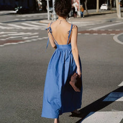 Backless Spaghetti Strap Maxi Dress