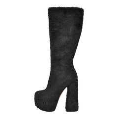 Chunky Platform Knee High Boots