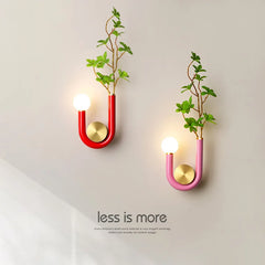 U-Shaped Led Wall Lamp Plant Decoration Background Light