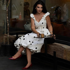 Polka Dot High Waist Skirt