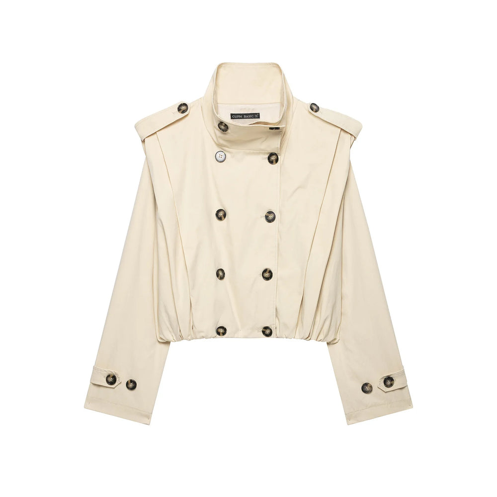 Double Breasted Cropped Jacket