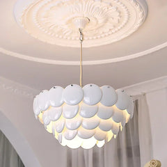 Modern Danish Design White Ceramic Chandelier