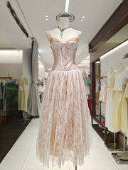 Lace A-Line Midi Dress