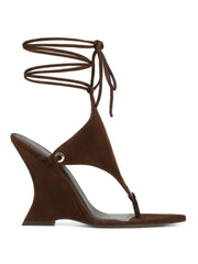 Thong Wedge Lace Up Sandal