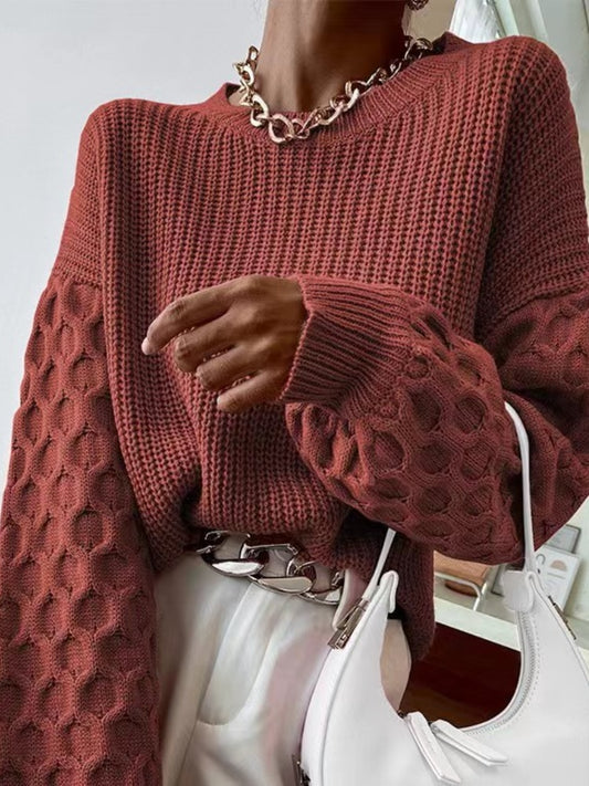 Women Sweaters Winter Knitwear O-Neck Oversized Pullover