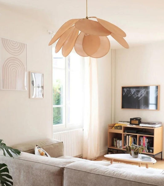 Fabric Petal Art Lamp Led Hanging Chandelier