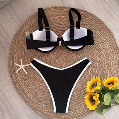 One-Piece Monokini with Contrast Trim