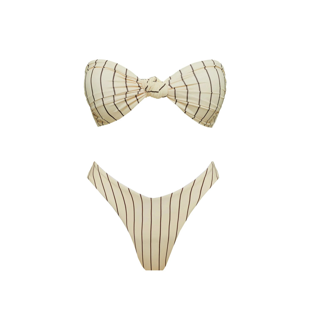 Striped Bikini Top and Bottom