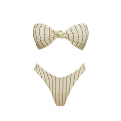 Striped Bikini Top and Bottom