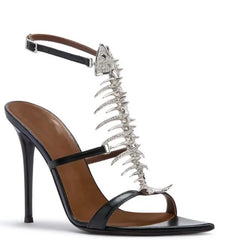 Fishbone Embellished Stiletto Heels