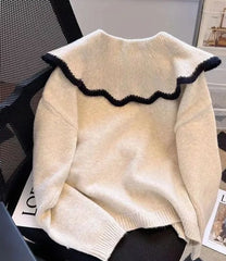 Women Sweater Knitted Loose Long Sleeve Cardigan