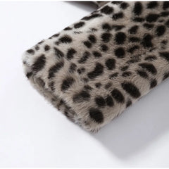 Faux Fur Spotted Print Jacket