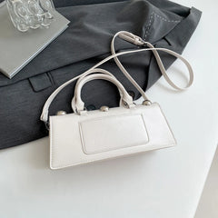 Riveted PU Leather Top Handle Bag