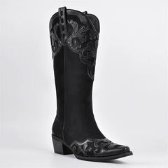 Leopard Print Square Toe Boots