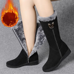 Chelsea High Fur Boots Mid-calf Plush Snow Flat Boots