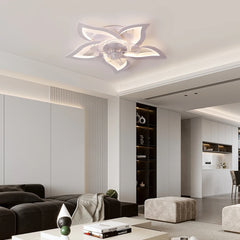 A modern ceiling fan with integrated LED light, showcasing its sleek design Golden Atelier 11