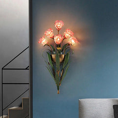 Creative Flower Leaf Pastoral Wall Lights