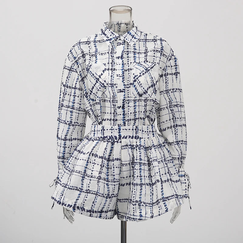 Plaid shirt on a mannequin against a white background