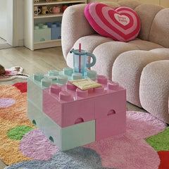 Building Blocks Design Side Table With Storage