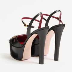 Platform Buckle Strap Stiletto Heels