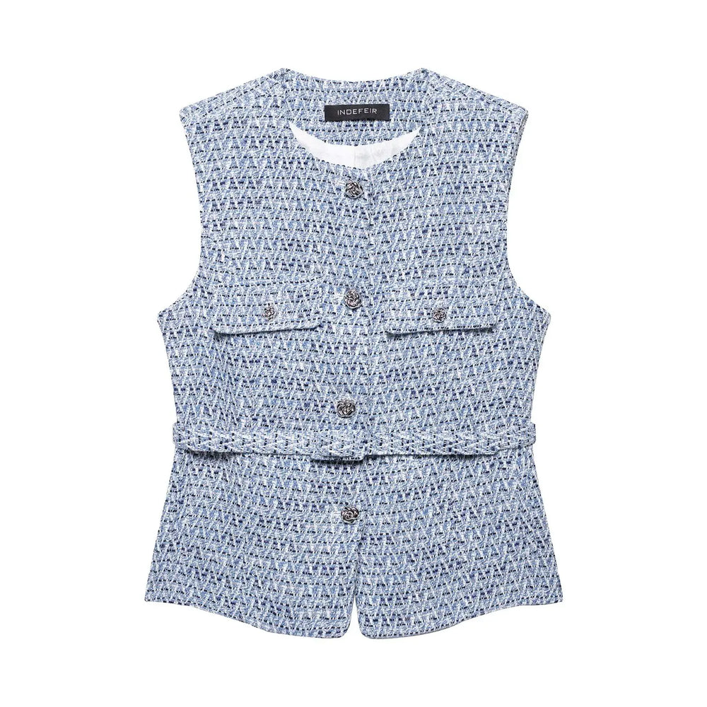 Children's vest and shorts set with geometric pattern 