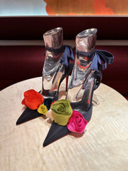 Rose Embellished Stiletto Heels