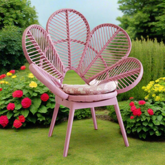 Pink and Green Cute Furniture Flower Peacock Chairs