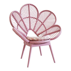 Pink and Green Cute Furniture Flower Peacock Chair - Golden Atelier