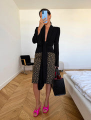 Long V-Neck Bell Sleeve Wrap Top