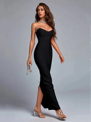 Strapless Body-Con Maxi Dress