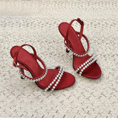 Crystal Embellished Stiletto Sandals
