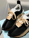 Thick Bottom Spliced Lace-Up Leisure Jogging Shoes