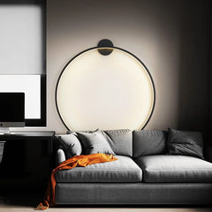 Background Lighting Lamp Minimalist Circle Bedhead Wall Lamp Golden Atelier