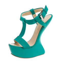 Platform Wedge Ankle Strap Heels