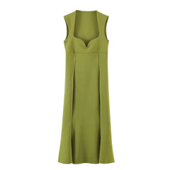 Green dress on a white background