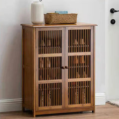 Shoe Rack Bamboo Entry Way Cabinet Storage Organizador