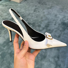 Pointed Toe Slingback Heels