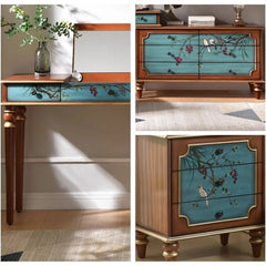 Elegant dressing table with mirror and flower accents for vintage-inspired rooms