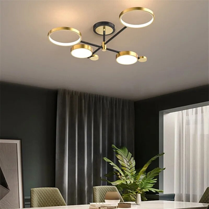 4/6/8 Head Light Remote Control Dimmable Chandelier