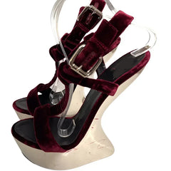 Platform Wedge Ankle Strap Heels