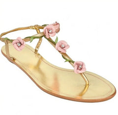 Floral Thong Slingback Flat Sandals