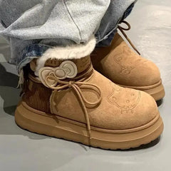 Hello Kitty Plush Lined Warm Winter Boots