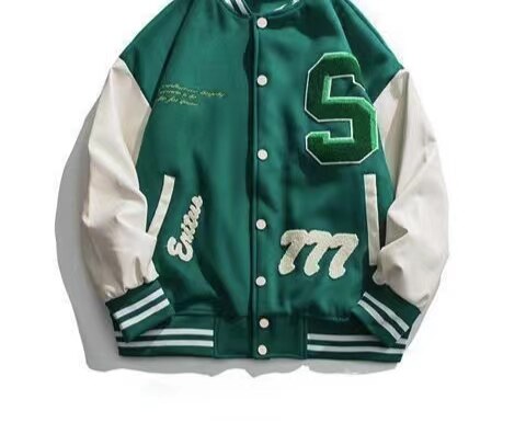 Quilted Embroidered baseball uniform jacket