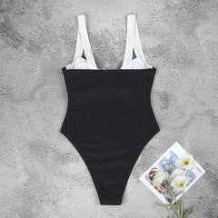 One-Piece Monokini with Contrast Trim