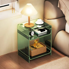 Acrylic Bedside Table Transparent Storage Cabinet