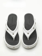 Platform Star Embellished Wedge Heels